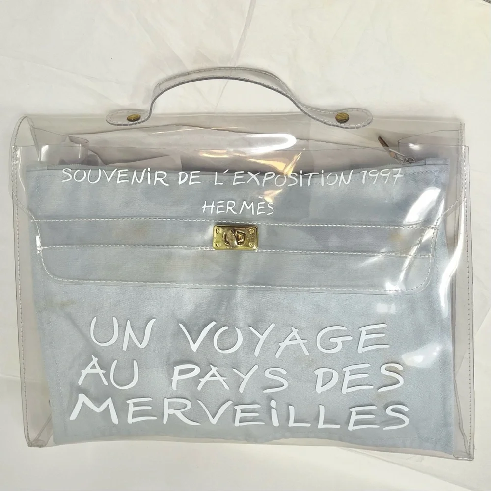 Hermes Clear Vinyl Kelly 40 Bag from 1997 Expo - Picture 8 of 14